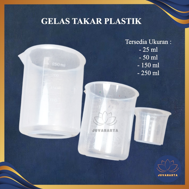 Measuring Cup Gelas Ukur Gelas Takar Plastik Aneka Ukuran 25 ml 50 ml 150 ml 250 ml cc