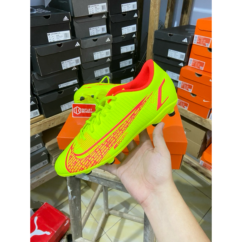 Sepatu Bola Nike Vapor 14 Club FG - Yellow Original BNIB