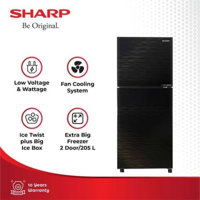 KULKAS SHARP SJ 246 XI-MK / KULKAS SHARP 2 PINTU INVERTER / KULKAS SHARP 205 LITER / KULKAS SHARP IN