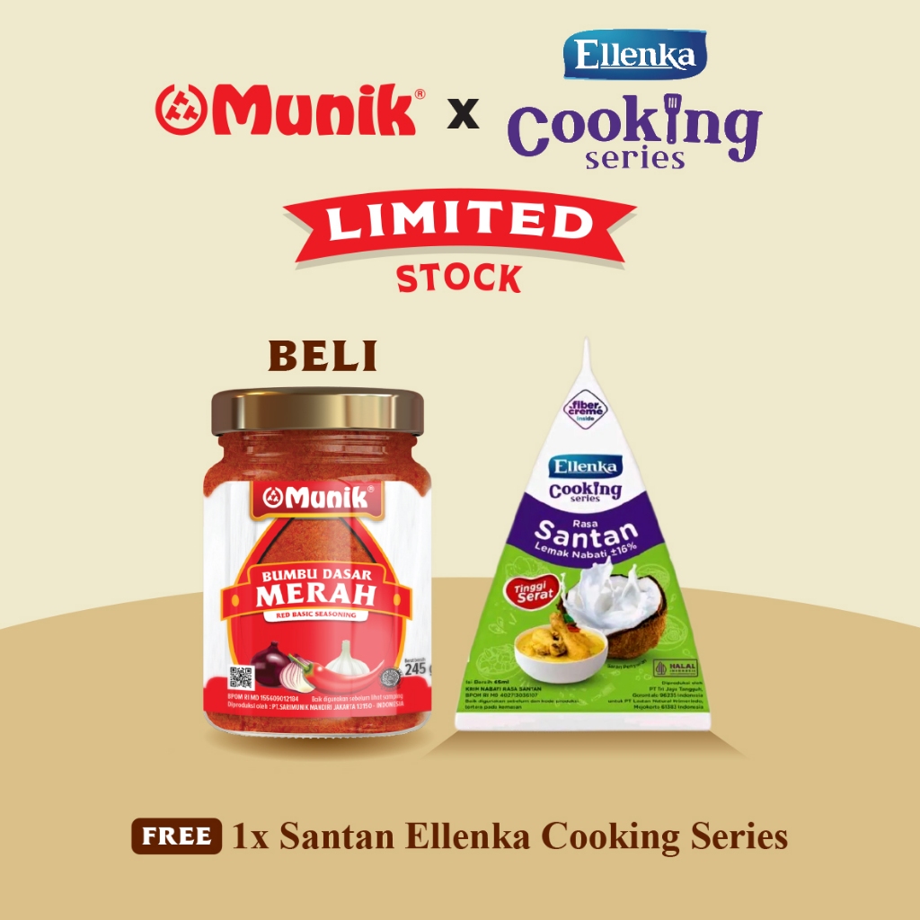 

PROMO Beli Bumbu Munik Dasar Merah Botol Free 1 Sachet Ellenka Cooking Series