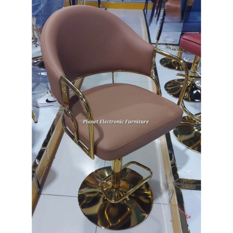 Kursi Bar kaki Stainless Gold kursi Etalase kursi Saloon Bar Stool Kursi cafe