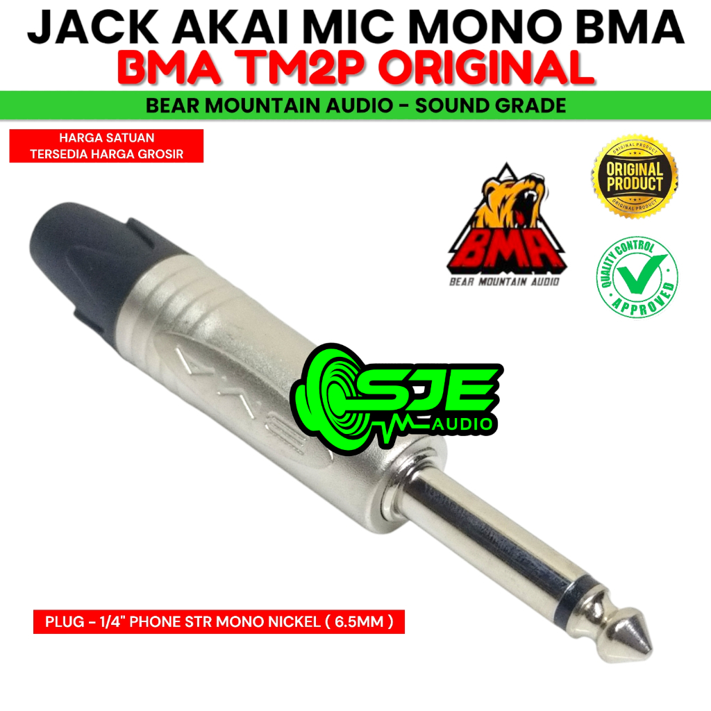 JACK MIC MONO BMA BESI NIKEL NICKEL JECK JEK BMA JAK JEG PLUG MONO JEC JAC AKAI MONO 6.5 MM 6,5 MM 6