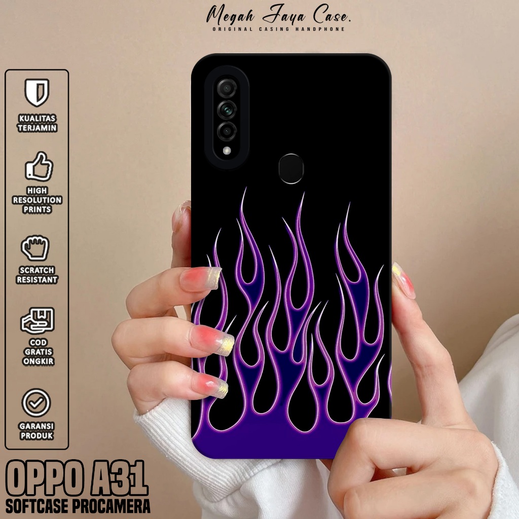 Softcase Hp Oppo A31 - Case Oppo A31 Motif FIRE - Casing Oppo A31 - Silikon Hp Oppo A31 - Pelindung 