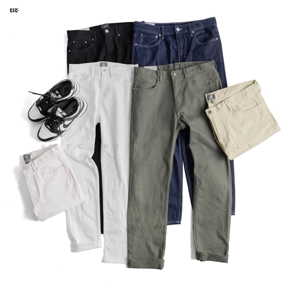 Men's Denim Cotton Twill Trousers - HM