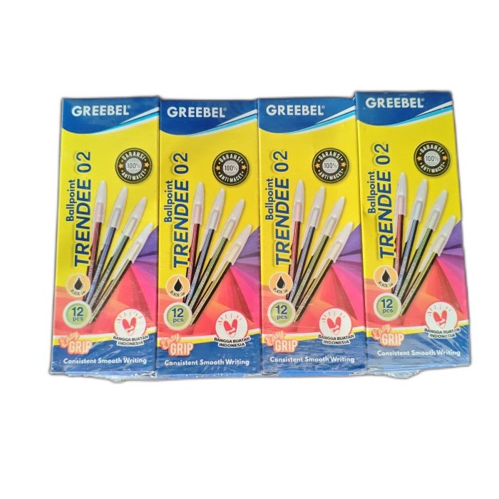 

1 GROSS PULPEN / BALLPOINT / BOLPOIN TRENDEE 01 ISI 12 PACK