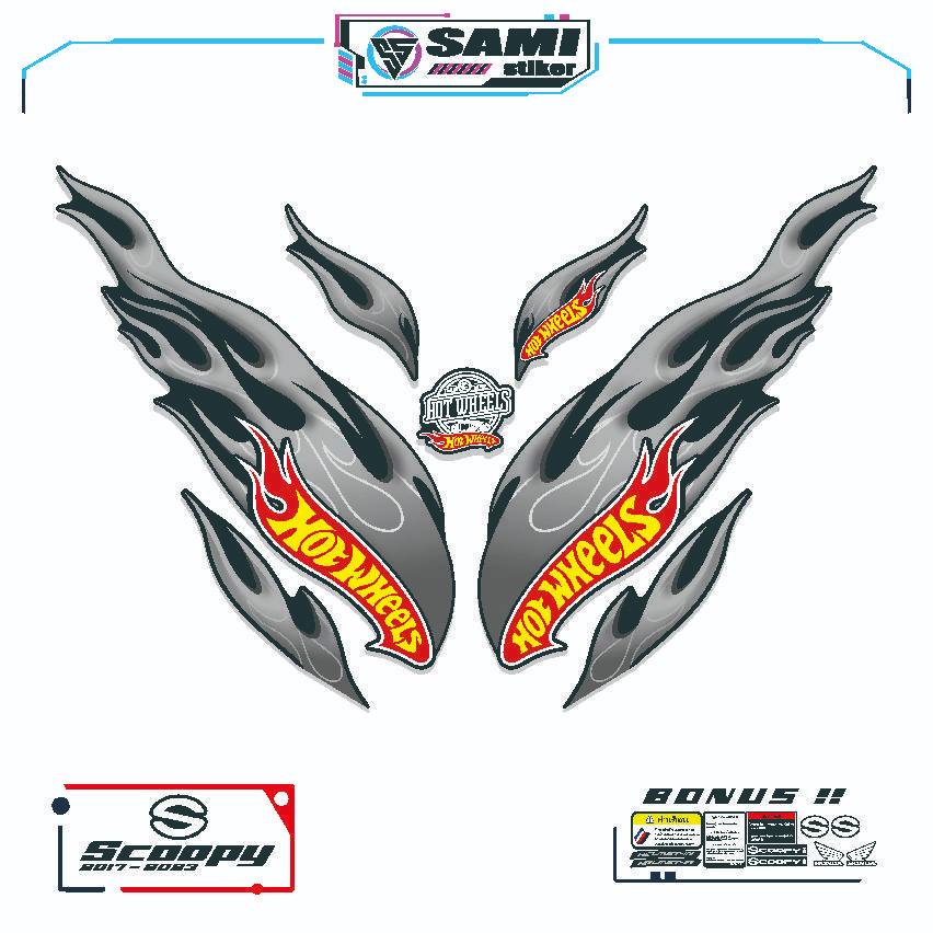 Stiker Striping Body Motor Honda Scoopy Atau  Variasi Free Sticker Set / SETIKER SCOOPY / STIKER SCO