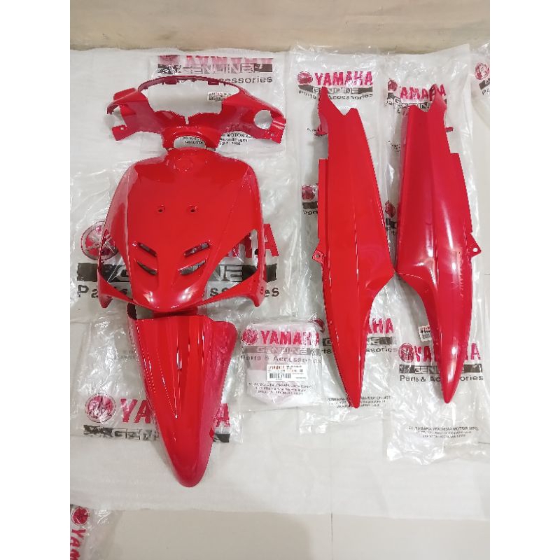 body halus mio sporty merah cabe fullset original