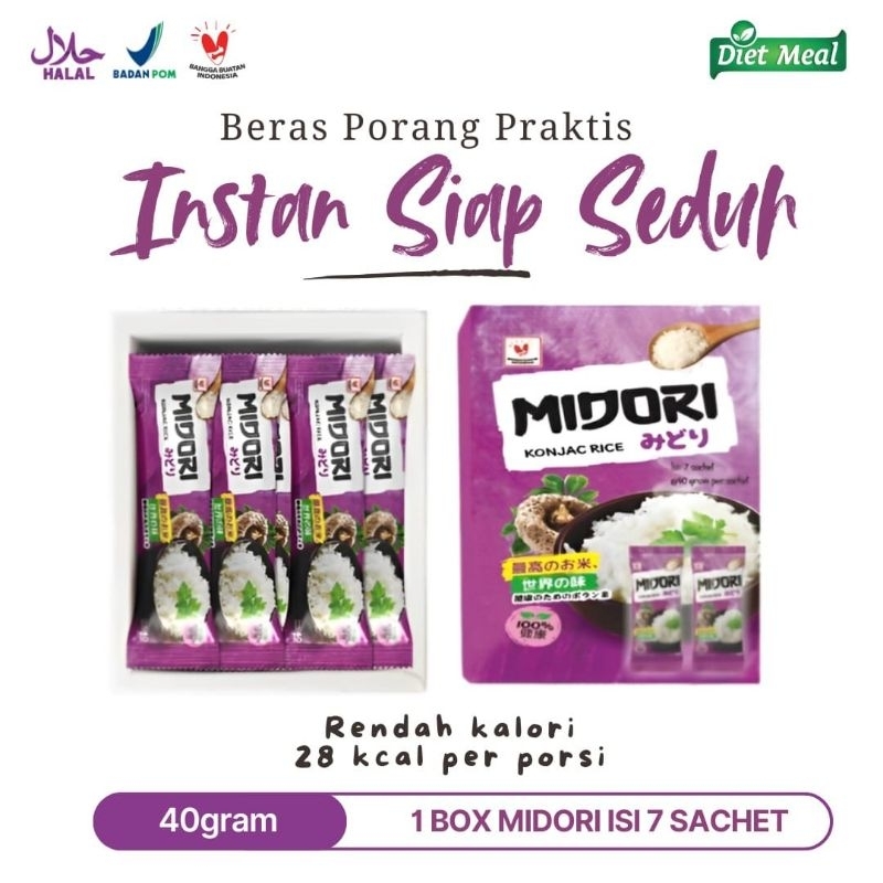 

BOX beras porang Midori seduh isi 7 sacet