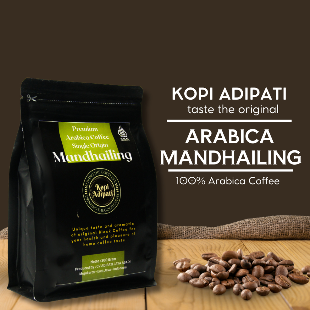 

Kopi Arabika Mandhailing 200gr - Premium Coffee Single Origin Mandhailing 200gr by Kopi Adipati