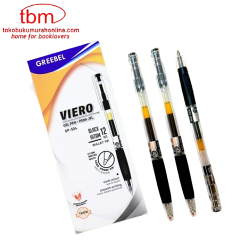 

TBMO PACK GREEBEL GEL PEN GP-504 VIERO 0.5 / Pen / Pulpen / Bolpen