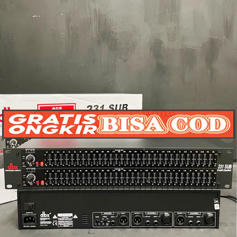 Equaliser dbx231sub dbx 231sub woofer kualitas bagus dbx 231 + sub