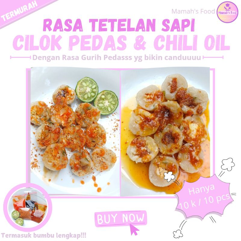 

[COD] Cilok Rasa TETELAN SAPI Mamah's Food | Cilok Pedas | Bumbu Pedas | Cilok Varian Rasa | Tetelan Sapi | Pedas Gurih | Nyemil Sehat