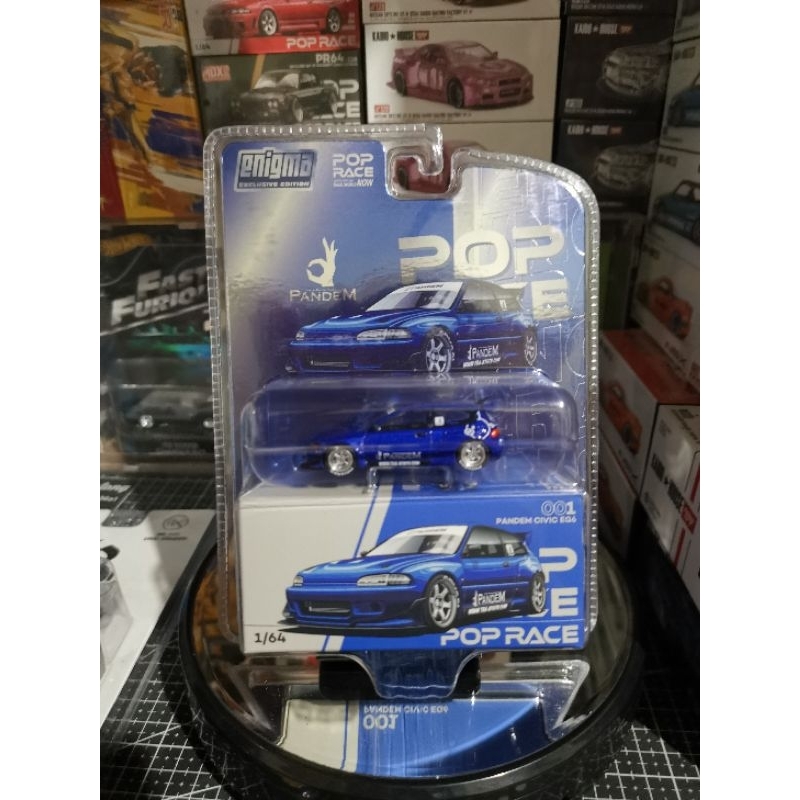 pop race honda civic pandem eg6 blue