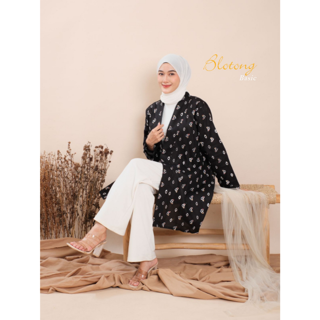 Blazer Batik Motif Jumputan / Kimono Series / atasan wanita kekinian / Cardigan Fashion Muslim Outer