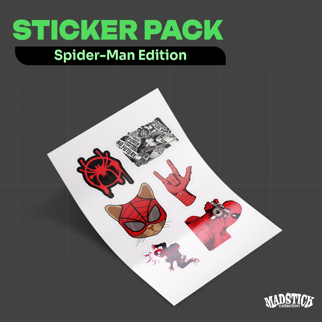 

STICKER PACK SPIDER MAN / STICKER SPIDER VERSE / STICKER MARVEL / STICKER AESTHETIC / STIKER HP