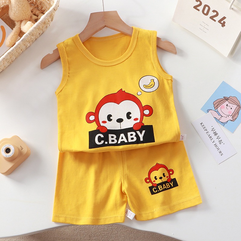 ALFRED KIDS SETELAN BAJU BABY SINGLET MONKEY MONYET