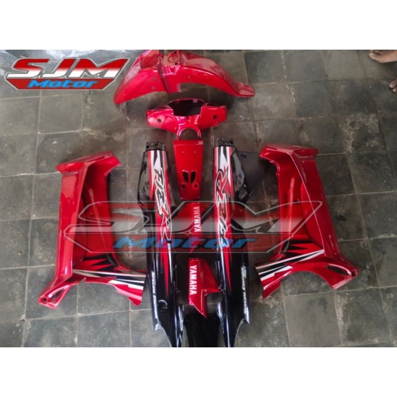 Cover body halus set yamaha fiz r f1zr merah hitam bodi full set fiz r f1zr merah hitam