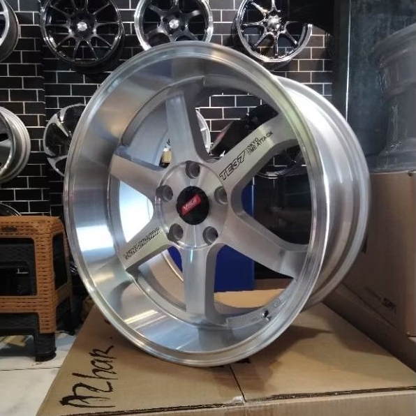 velg mobil TE37 ring 17 lebar 7,5-8,5 baut 5x114,3 velg r17  celong