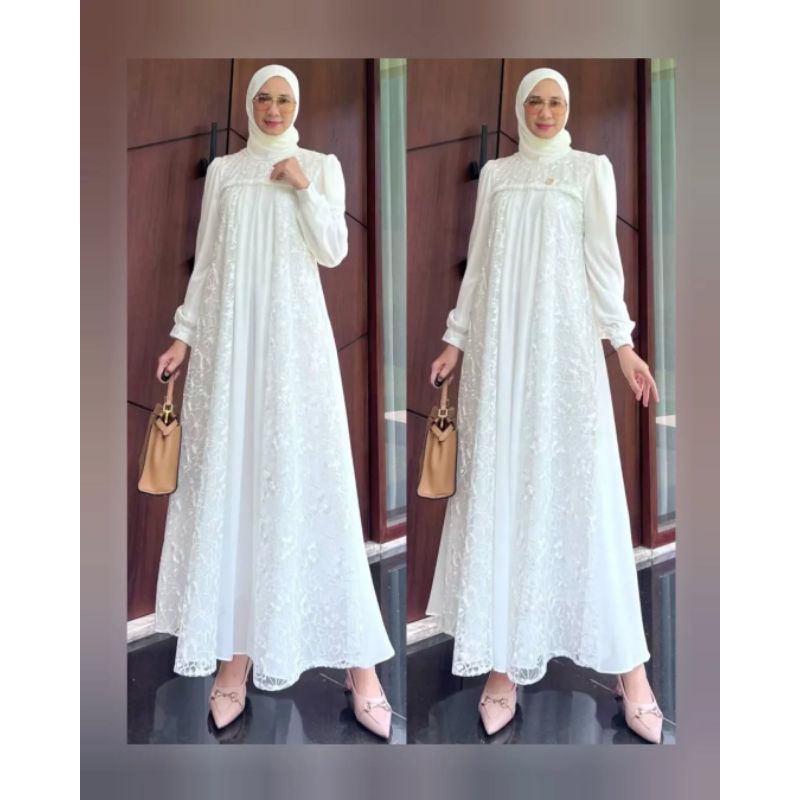 Gamis wanita terbaru 2025 | Gamis Kondangan | Gamis lebaran | Bahan ceruty