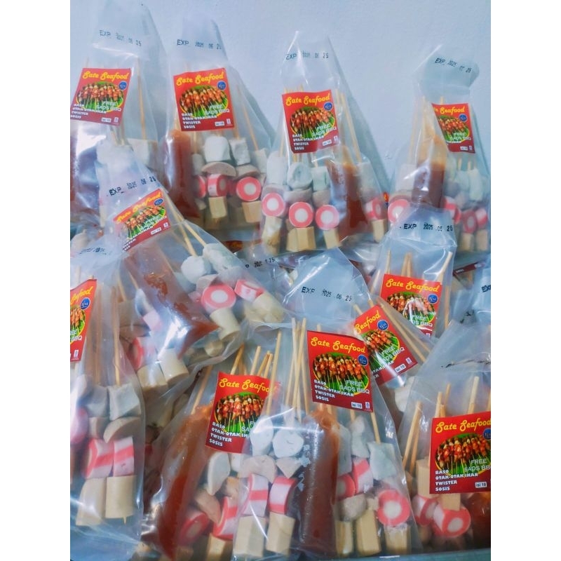 Sate bakso seafood sosis frozen isi 10 tusuk