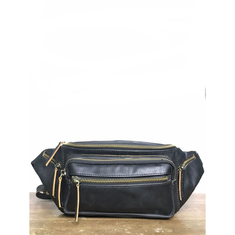 [COD] TAS PRIA TAS PINGGANG BAHAN KULIT ASLI MURAH BERKUALITAS