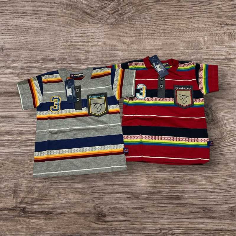 kaos salur anak laki-laki merk domino