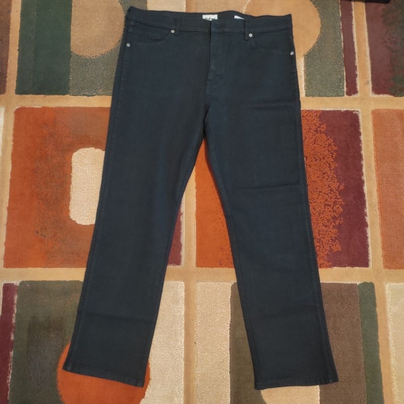 Wrangler Texas Stretch Jeans Reguler Fit Black Solid Authentic Original Brand New Size 40