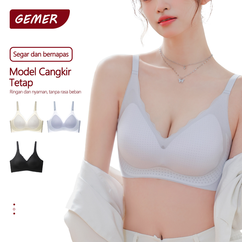GEMER Bra Tanpa Jahitan - Mengakomodasi Payudara Kecil agar Terlihat Lebih Besar - Bra Nirkabel Seks