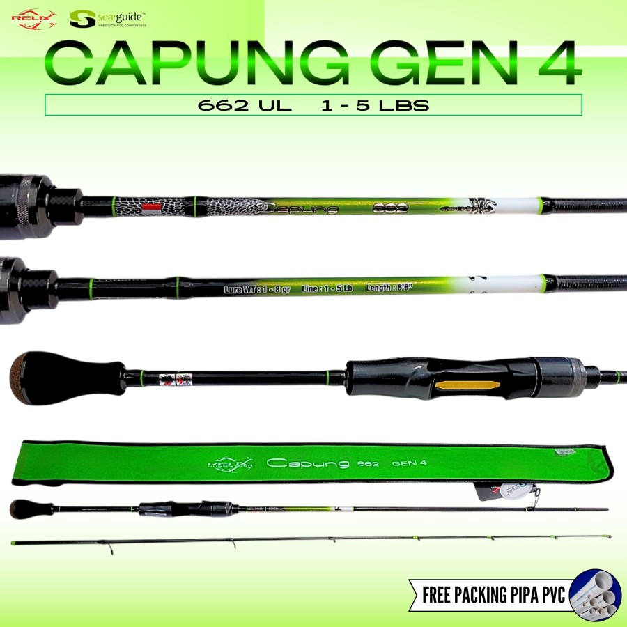 joran pancing spinning Relix Nusantara Capung  Gen 4 UL 662. 632. 662. 702. 732 & 762