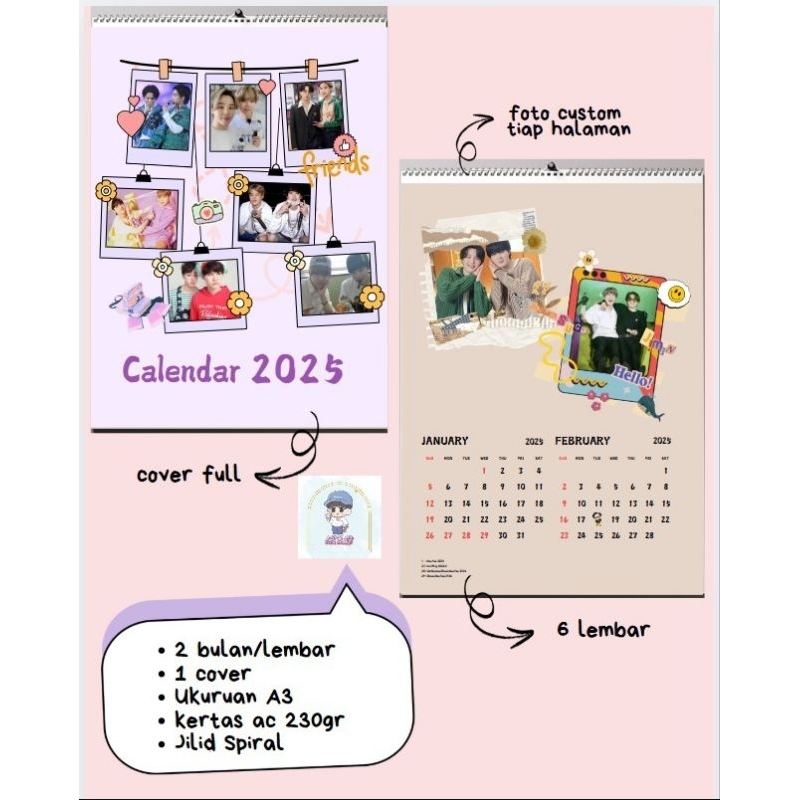 

Kalender Dinding Custom KPop atau Bebas
