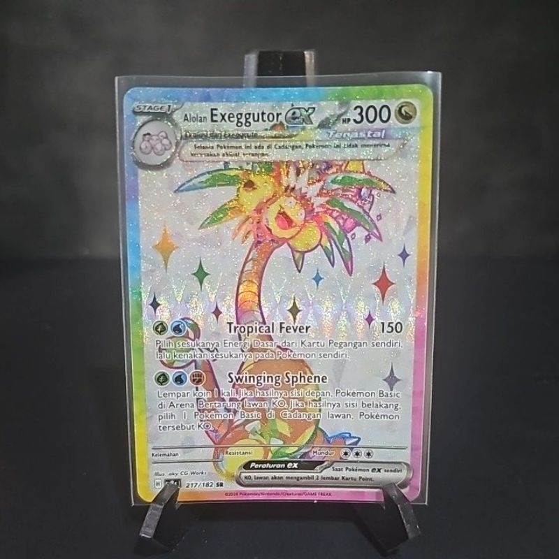 alolan exeggutor ex secret rare chase card pokemon tcg kartu original