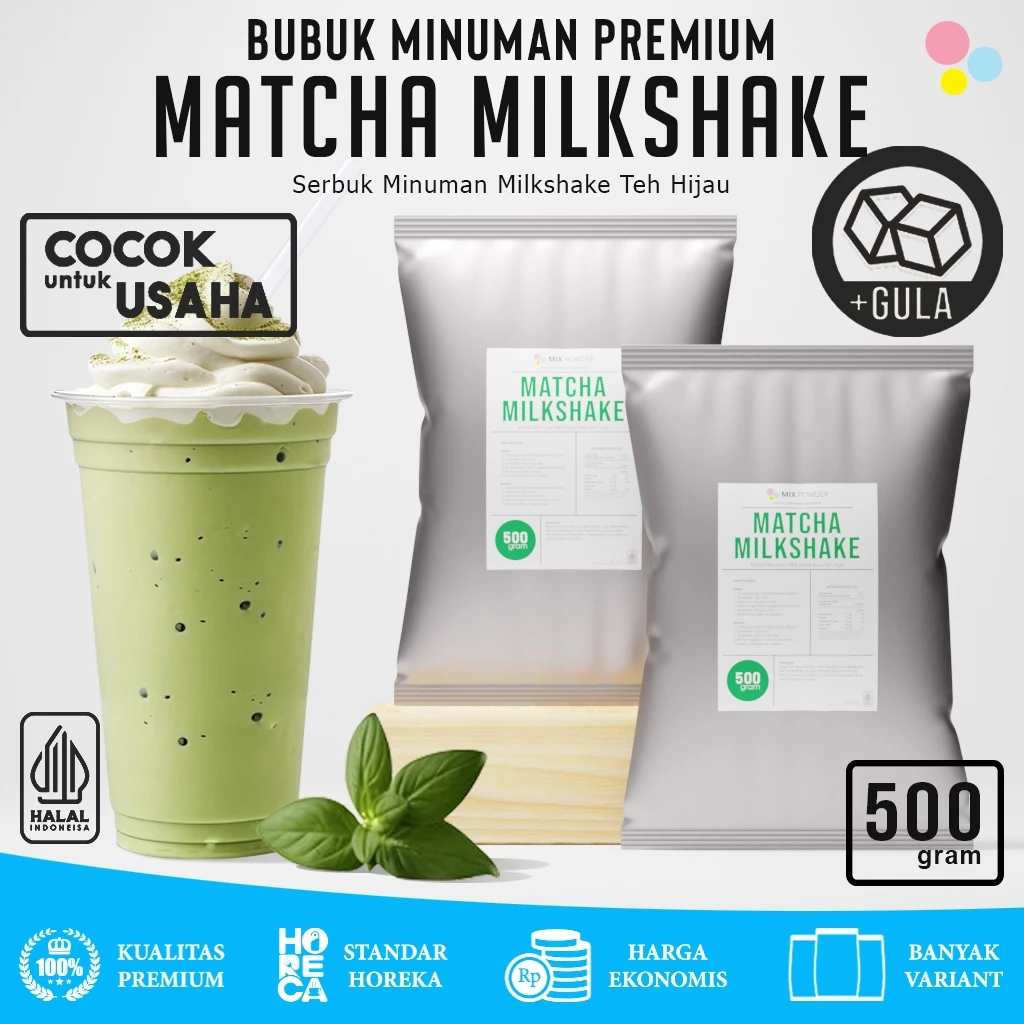 

MIXPOWDER Matcha Milkshake Powder Bubuk Minuman Rasa Matcha Milkshake Blackcurant Tea Lecy Tea Honey