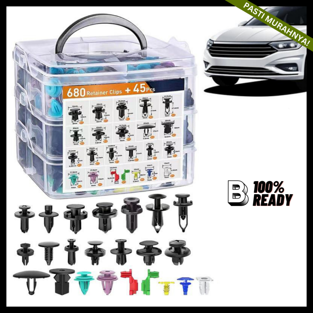 Baut RIvet Mobil Universal / Klip Bumper Mobil / Baut Rivet Mobil Rivet Screw Bamol Baut Body Mobil