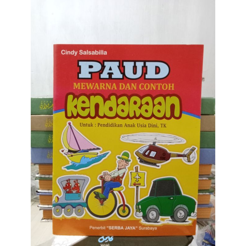 Buku Paud mewarnai dan contoh kendaraan