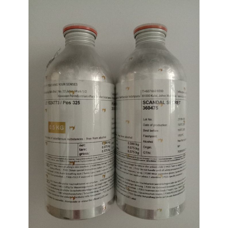kaleng bekas parfum Luzi 500ml