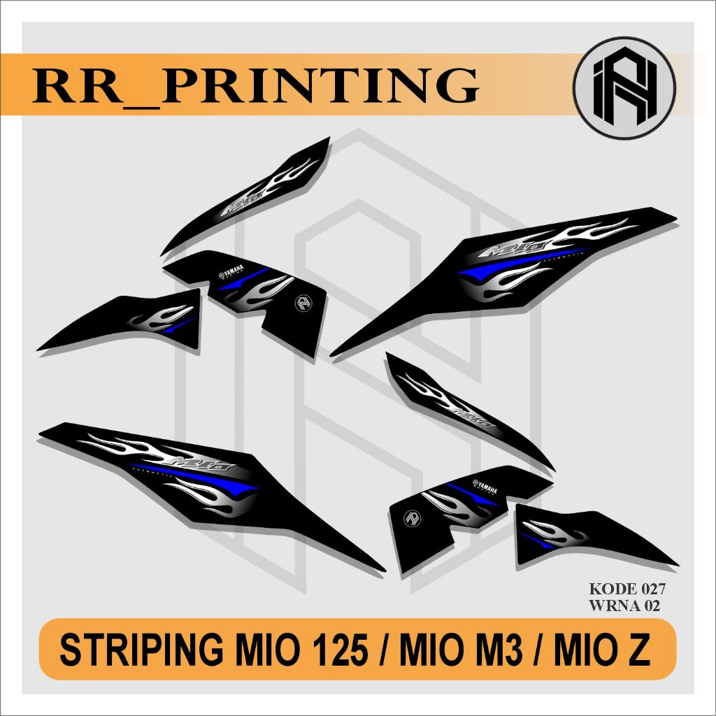 Stiker Decal Striping Motor Yamaha Mio M3/ Mio 125/ Mio Z Variasi Motor Racing Modifikasi Keren Terb