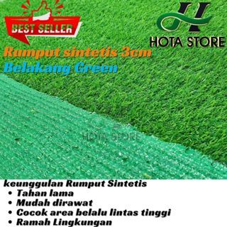 Rumput sintetis 3CM(green) rumput palsu, 1ROLL 2 Meter X 25 Meter