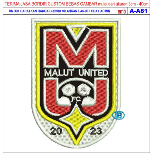 PATCH BORDIR EMBLEM/BET LOGO MALUT UNITED A-A81