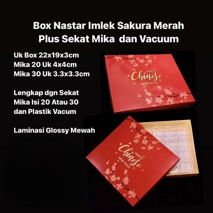 Box Kue Imlek Box Nastar Kue Bulan Imlek Sekat Mika