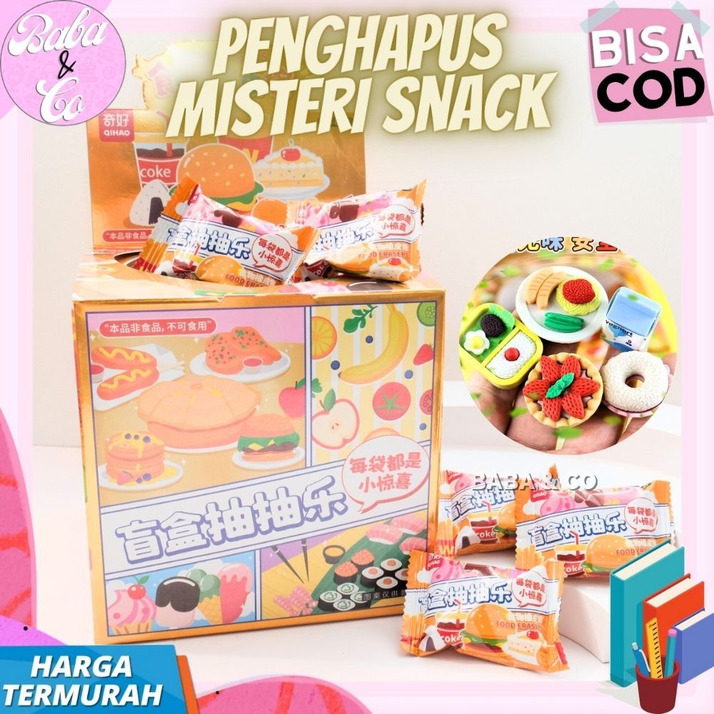 

PENGHAPUS MISTERI SNACK BOX FOOD LUCU UNIK MYSTERY PACK ERASER SNACK MINI BLIND BOX PENGHAPUS MAKANAN IMUT PENGHAPUS MISTERI SNACK FOOD