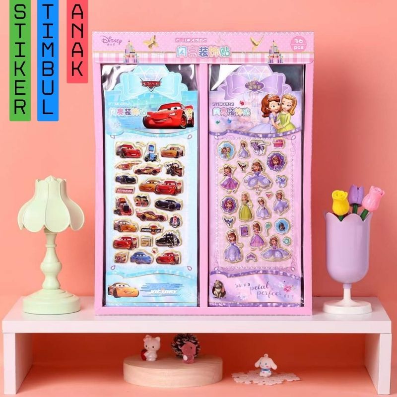 

-SS- STIKER KARAKTER TIMBUL ANAK 3D KARAKTER CEWE COWO / TEMPELAN STICKER ANAK ANAK TERMURAH