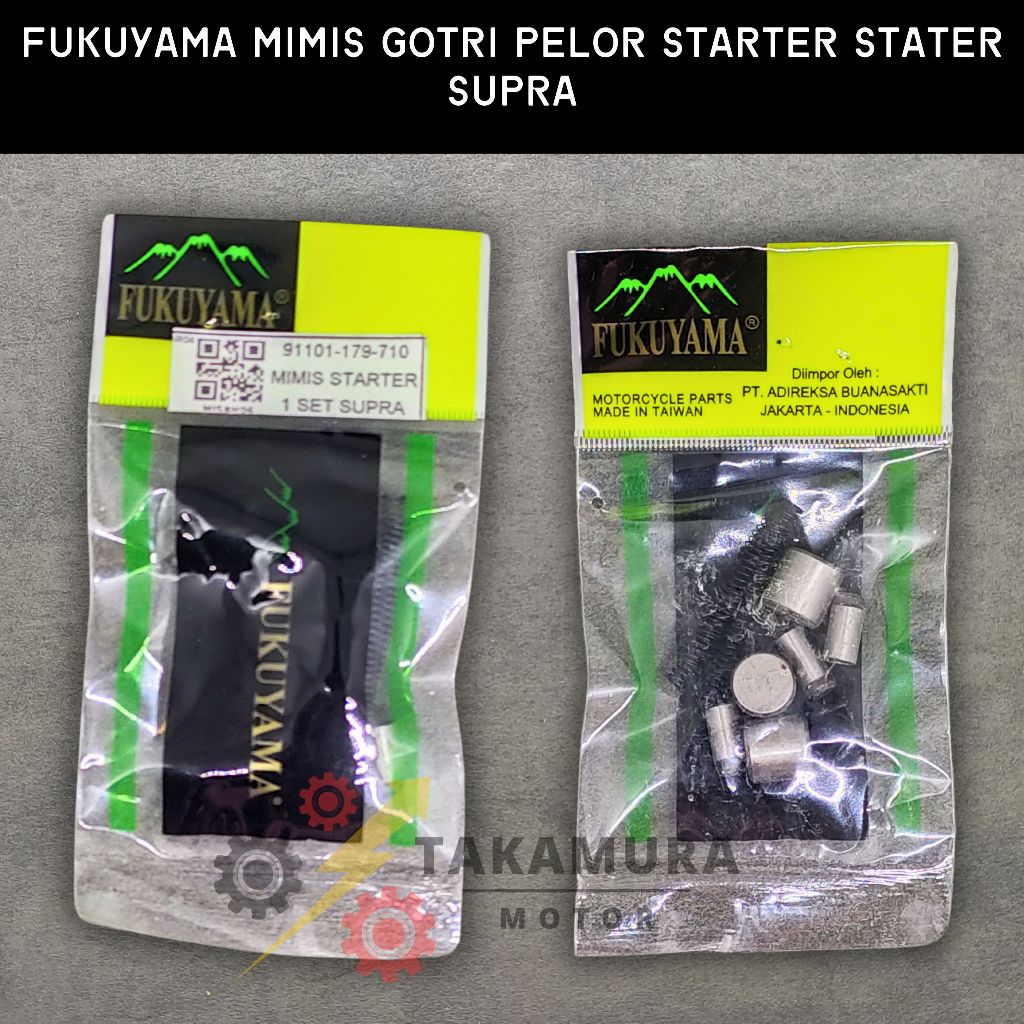 Fukuyama Mimis Oneway Starter Gotri Pelor Stater Honda Supra - Grand (1 set = 9 pcs) (91101-179-710)