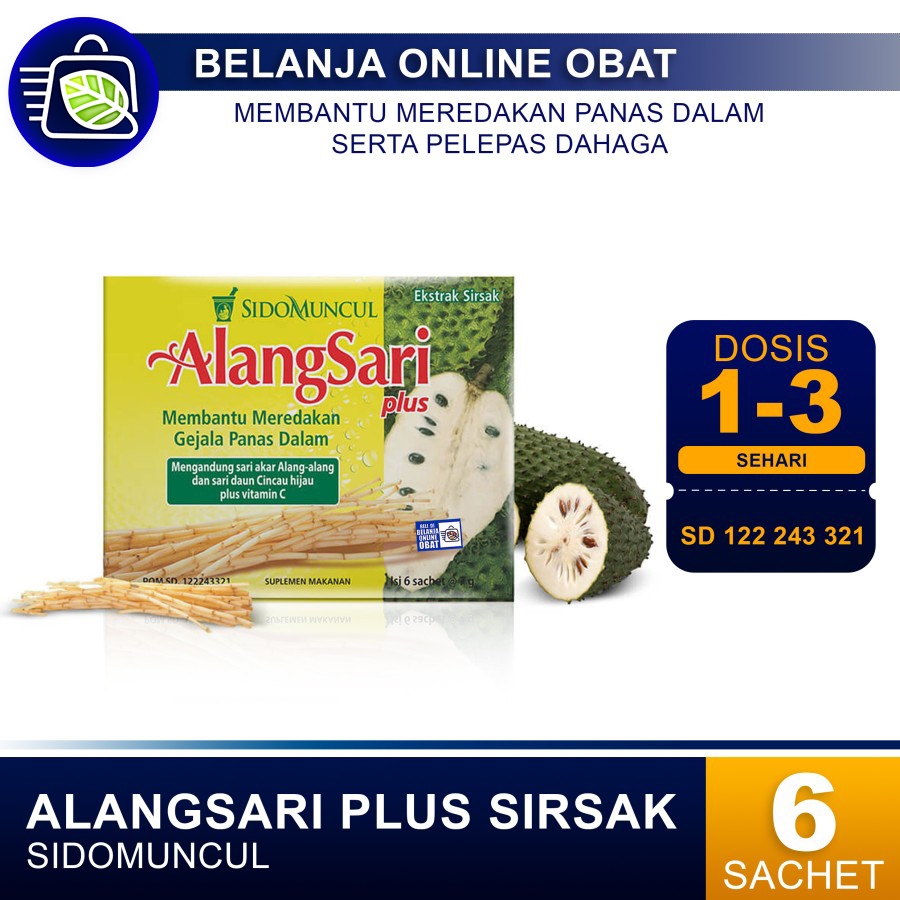 

ALANG SARI PLUS SIRSAK 6'S // Mencegah Sariawan dan Panas Dalam