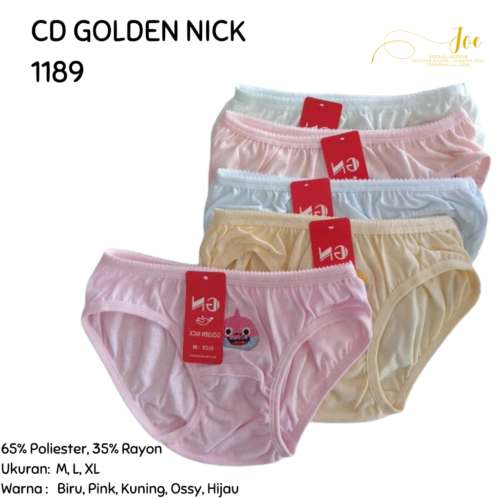 ISI 3 / CD GOLDEN NICK 1189 Anak / Celana Dalam Perempuan Katun / Pakaian Dalam Anak