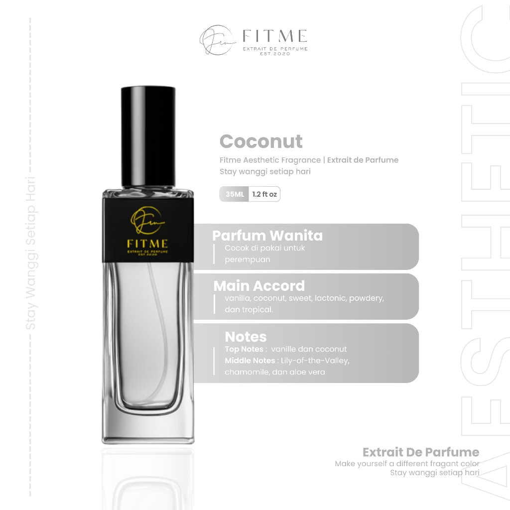 Coconut | Fitme Parfume | Extrait de Parfume | Parfum Wanita