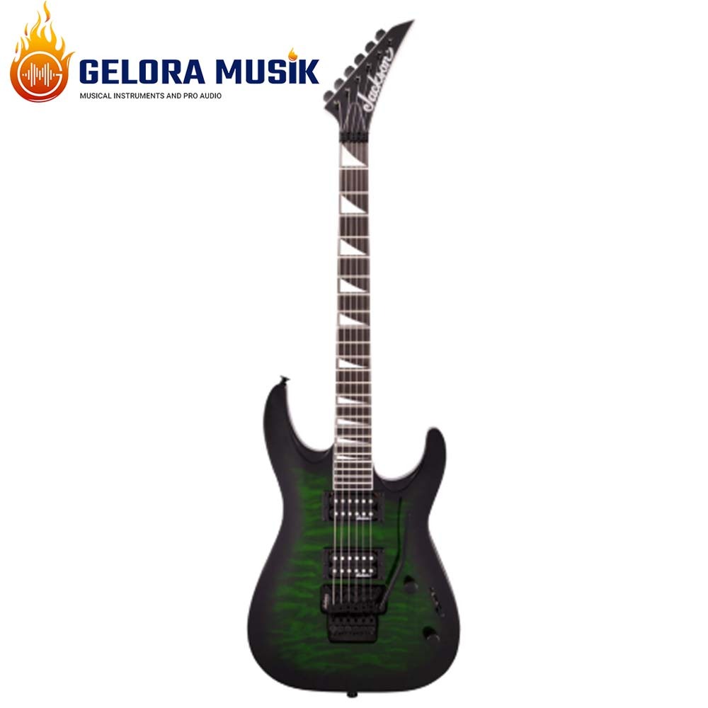 Gitar Elekrik Jackson JS Series JS32Q Dinky Archtop,Amaranth FB,Trans Green Burst