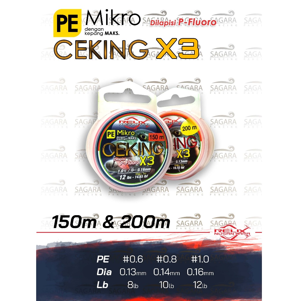 Senar PE Ceking 150 Meter 200 Meter PE Relix Nusantara PE Ultra Lht