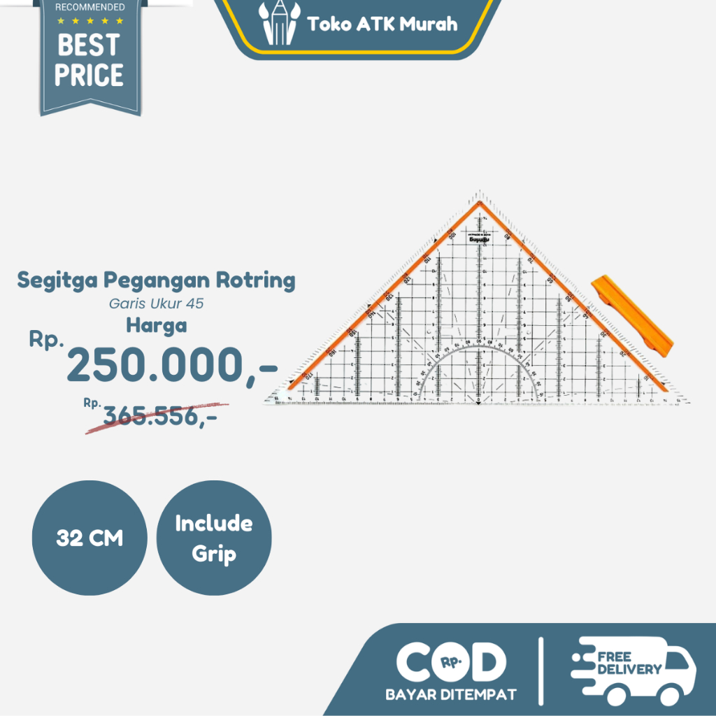 

Penggaris Segitiga Pegangan Rotring 32cm