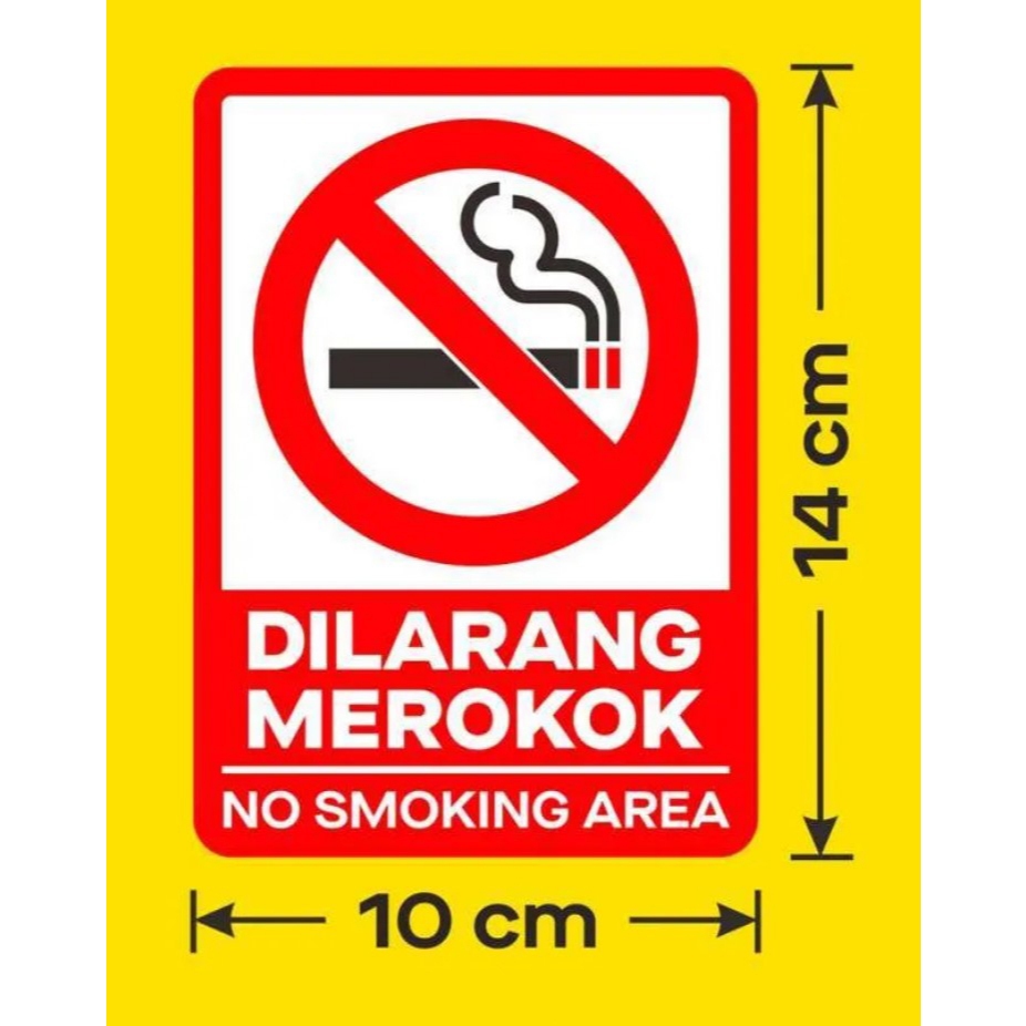 

STICKER VINYL DILARANG MEROKOK NO SMOKING AREA