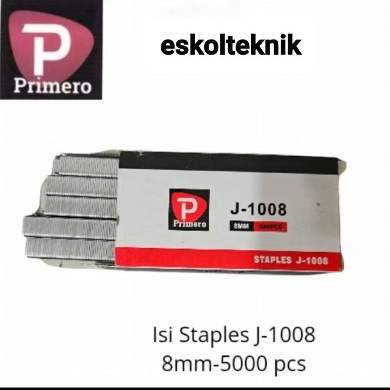 

Isi Staples J-1008 (5000pcs) PRIMERO/Paku Tembak Staples J-1008 PRIMERO/Isi Refill Stapless J-1008 Primero